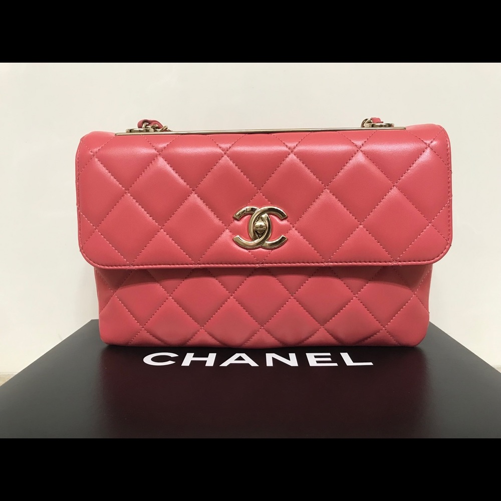 Coral Chanel Flap bag